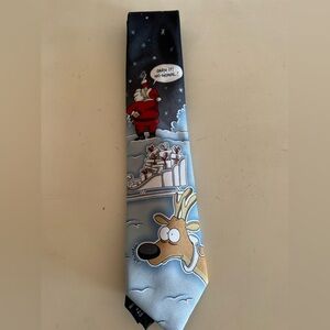 JOHN ASHFORD Christmas Holiday No Signal Print Men’s Tie